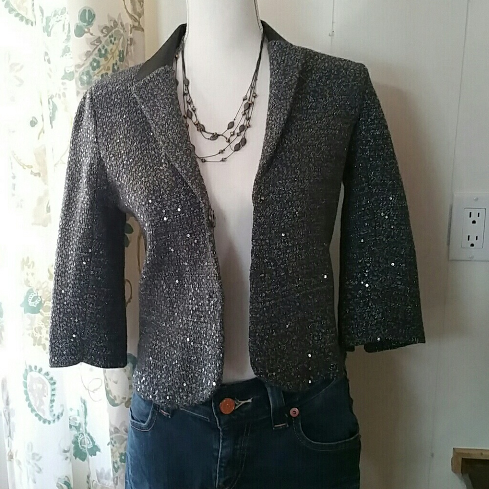 Ellie Tahari sequined Knit blazer